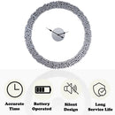 Kachina - 39" Wall Clock - Mirrored & Faux Gems