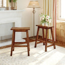 Rustic 3 Piece Stationary Kitchen Island Set With 2 Seatings, With 2 Open Shelves by Unique Piece Furniture