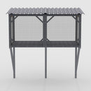 Premium Cat Window Box With Bug Proof Net For Large Indoor Cats Spruce Wood & Polyester - Antique Gray
