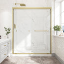 55"-60" W x 72" H Brushed Shower Door by HouseOfZazla