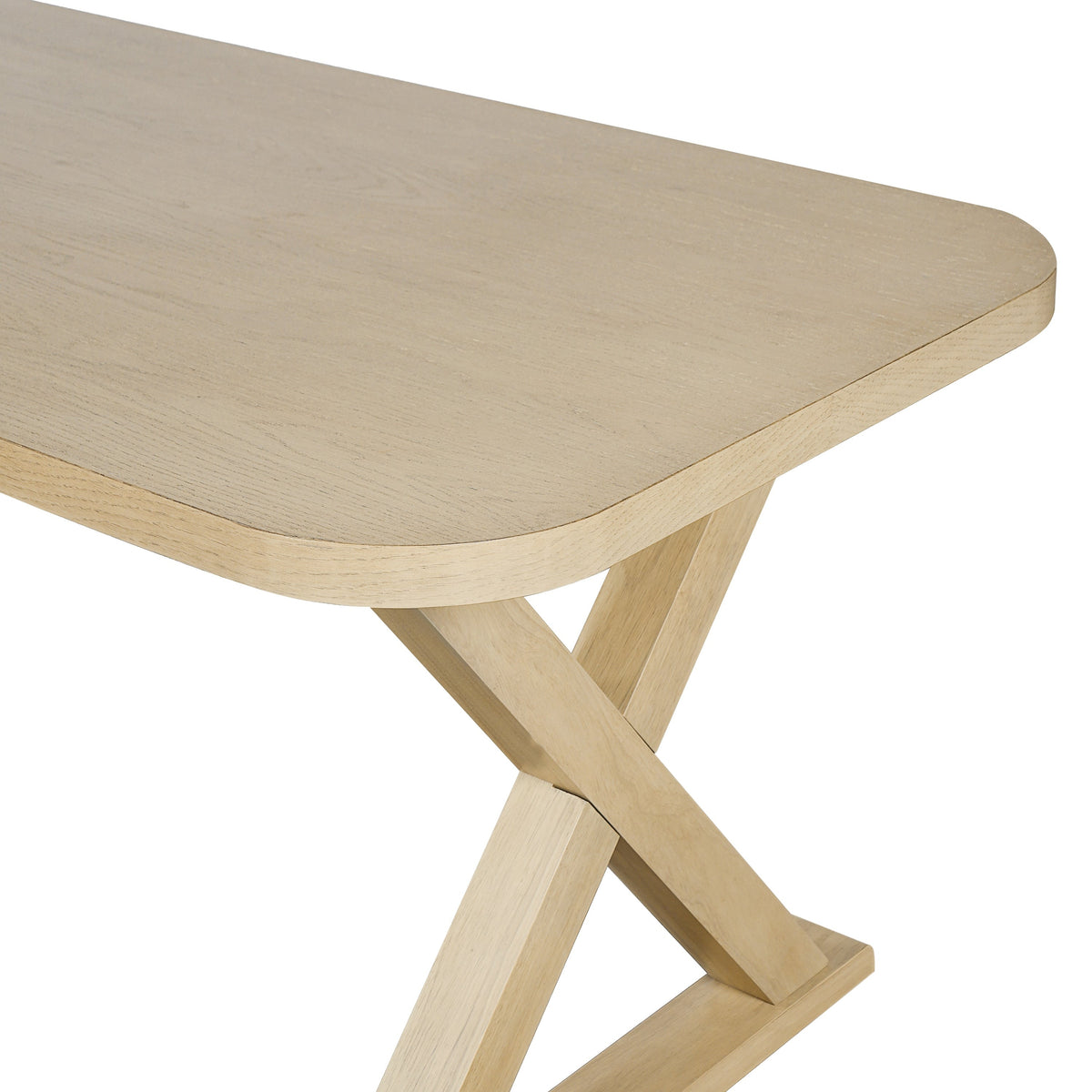Natural Oak Veneer Dining Table, photo 9 of 10