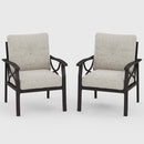 All-Weather Armchairs With Cushions, Modern Sculptural Design (Set of 2) by HouseOfZazla