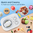 1L Ice Cream Maker with Compressor IC3910 by Kismile