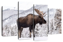 Snowy Moose Wall Art