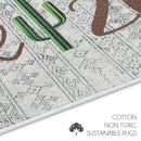 US States Arizona Design Non Skid Washable Kitchen Runner Rugs Set of 2| 44 x 24 and 31.5 x 20 Inches Floor Mats |Gray