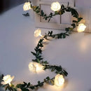 GobekUsa 1PC 10 LED Rose Flower String Lights Battery Powered Flower Rose Night Lamp For Wedding Valentines Day Party Garland Decoration