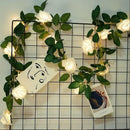 GobekUsa 1PC 10 LED Rose Flower String Lights Battery Powered Flower Rose Night Lamp For Wedding Valentines Day Party Garland Decoration
