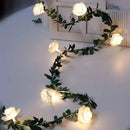 GobekUsa 1PC 10 LED Rose Flower String Lights Battery Powered Flower Rose Night Lamp For Wedding Valentines Day Party Garland Decoration