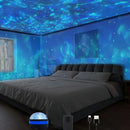 GobekUsa 1pc LED Galaxy Star Projector Light,USB Powered,Water ripple Wave,Remote Controlled Bedroom Night Lamp,For Party,Home Theater