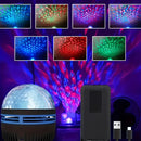 GobekUsa 1pc LED Galaxy Star Projector Light,USB Powered,Water ripple Wave,Remote Controlled Bedroom Night Lamp,For Party,Home Theater
