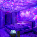GobekUsa 1pc LED Galaxy Star Projector Light,USB Powered,Water ripple Wave,Remote Controlled Bedroom Night Lamp,For Party,Home Theater