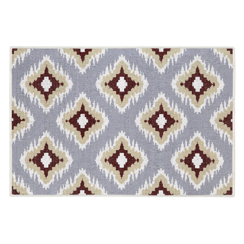 Sussexhome Tetra Multi Collection 2 x 3 Foot Heavy Duty Low Pile  Landing Rug Runner