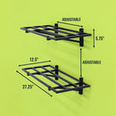 1' x 2' Bristol Garage Wall Mount Shelves | 2 Pack | Black