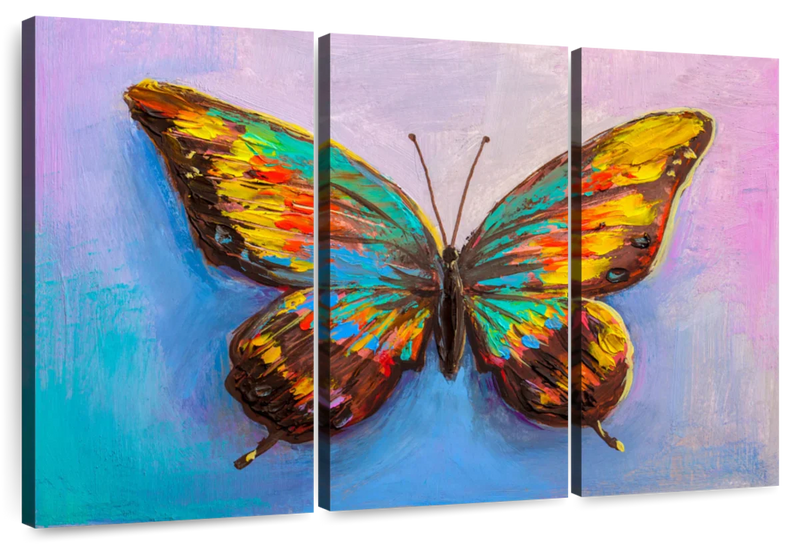 Multicolored Butterfly Wall Art