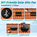 42W 12" Solar Attic Fan with Smart Power Adapter+Remote