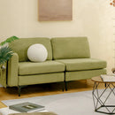 Modular 3-Seat L-shaped Sectional Sofa with Reversible Chaise and 2 USB Ports-Green by LJGDeals
