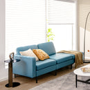 Modular L-shaped Sectional Sofa with Reversible Ottoman and 2 USB Ports