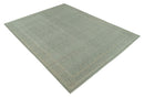 Custom Made Silver Traditional Silver Hand Knotted Wool Rug