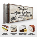 Family Open Air Cantina Sign