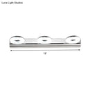 GobekUsa 2/3 Head Bathroom Wall Vanity Light with Acrylic Shade - Silver Finish, Warm/White Lighting