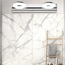 GobekUsa 2/3 Head Bathroom Wall Vanity Light with Acrylic Shade - Silver Finish, Warm/White Lighting