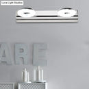 GobekUsa 2/3 Head Bathroom Wall Vanity Light with Acrylic Shade - Silver Finish, Warm/White Lighting