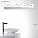 GobekUsa 2/3 Head Bathroom Wall Vanity Light with Acrylic Shade - Silver Finish, Warm/White Lighting