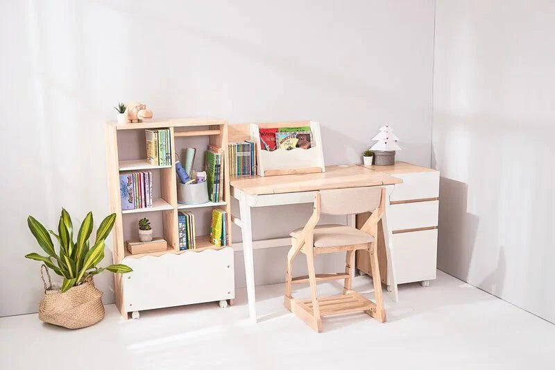 Adjustable Calla Wood Growth Desk with Easel - Natural Color