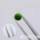 6" Adjustable Stainless Steel Non-slip Tweezers 2 Pcs Set: Bent-Tip Tweezers and Straight-Tip Tweezers