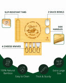 Cheese Board Set w/knives, 16.5“x11”