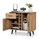 Modern Wine Bar Buffet Cabinet with 6-Bottle Wine Rack by LJGDeals