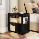 2-Drawer Sofa Side Table with Shelves for Living Room by DirectDeals