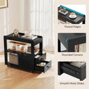2-Drawer Sofa Side Table with Shelves for Living Room by DirectDeals