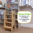 Adjustable Toddler Kitchen Tower with Safety Bars by Ocodile.com