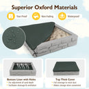 2-In-1 HDPE Kids Sandbox with Cover and Bottom Liner-Gray