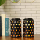 2 Pack Solar Lantern Lights Outdoor (Hollow Stars) by JHY DESIGN