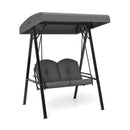 2-Person Outdoor Porch Swing with A-Shaped Metal Stand and Adjustable Canopy by LJGDeals