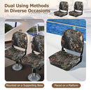 2-Piece Folding Boat Seat Set with Sponge Padding-Camouflage by LJGDeals