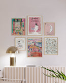 Pink classics gallery wall