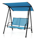 2-Seat Outdoor Canopy Swing with Comfortable Fabric Seat and Heavy-duty Metal Frame by LJGDeals