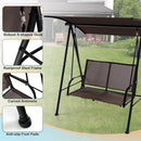 2-Seat Outdoor Canopy Swing with Comfortable Fabric Seat and Heavy-duty Metal Frame by LJGDeals