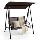 2-Seat Outdoor Canopy Swing with Comfortable Fabric Seat and Heavy-duty Metal Frame by LJGDeals