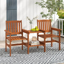 2-Seater Outdoor Patio Furniture Set with 1.57 Inch Umbrella Hole by LJGDeals