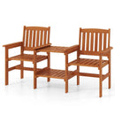 2-Seater Outdoor Patio Furniture Set with 1.57 Inch Umbrella Hole by LJGDeals