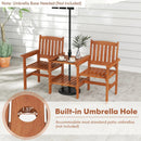 2-Seater Outdoor Patio Furniture Set with 1.57 Inch Umbrella Hole by LJGDeals