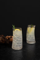 Set of 2 Curvy Cocktail Glasses 8oz by The Wine Savant - Swerve Twist Glasses Curved Glasses for Cocktails, Perfect For Any Bar, Anniversary Gift, Birthday Gift, Wedding Gift Or Cocktail Party