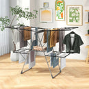2-Tier Clothes Drying Rack with 33 Drying Rails and Height Adjustable Gullwings by LJGDeals