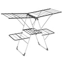 2-Tier Clothes Drying Rack with 33 Drying Rails and Height Adjustable Gullwings by LJGDeals