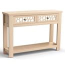 2-Tier Console Table with Drawers and Open Storage Shelf by DirectDeals