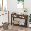 2-Tier Console Table with Drawers and Open Storage Shelf by LJGDeals